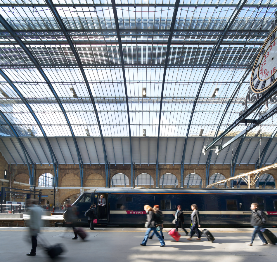 John McAslan + Partners. King's Cross Station. Entrance.