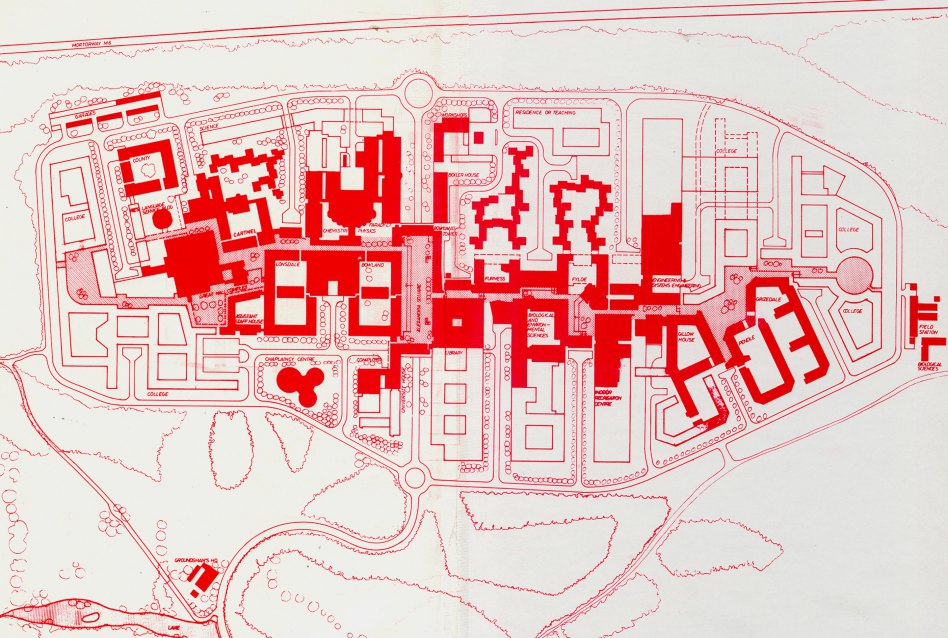 Lancater University Masterplan. Masterplan. 1975. John McAslan + Partners. Lancater University Masterplan. Masterplan. 1975.