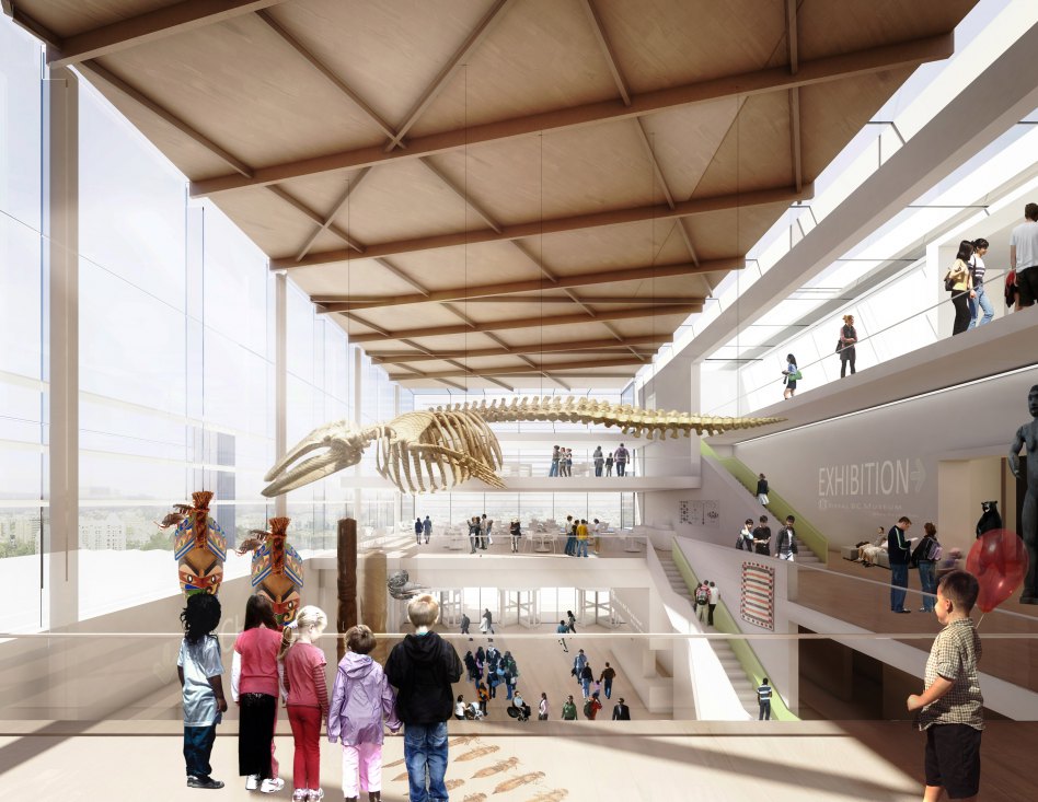 John McAslan + Partners. Royal British Columbia Museum. Artist's Impression. Interior.